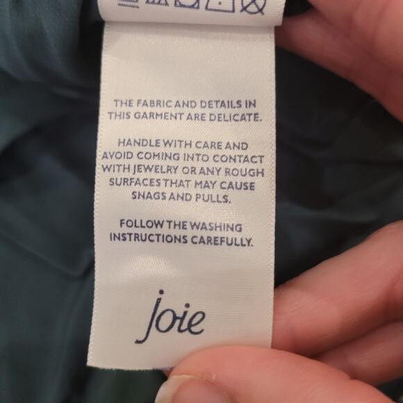 Joie Dress Women Size XXL Arctic Animal Leopard Print Balloon Sleeve Sheer Green - Picture 14 of 15